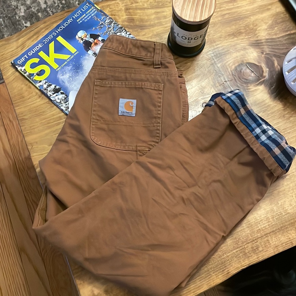 Flannel lined carharrts